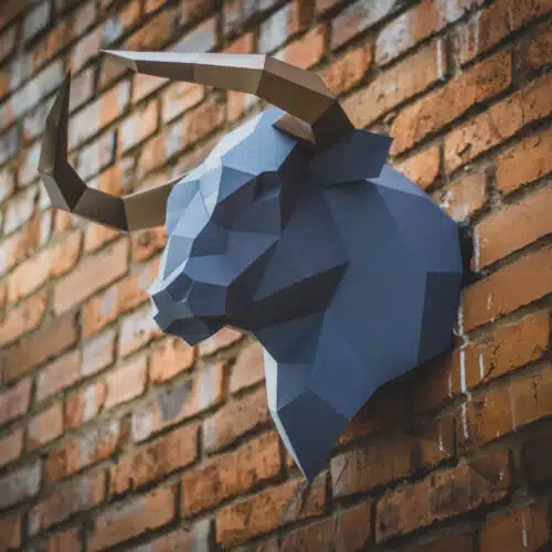 Tête de taureau en papercraft 3D