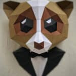Papercraft von Affe im 3D-Origami
