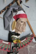 Papercraft 3D chef amérindien