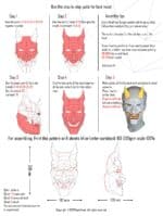 Masque démon Oni en papercraft 3D