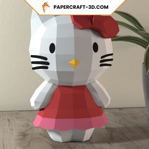 Hello Kitty en Papercraft 3D