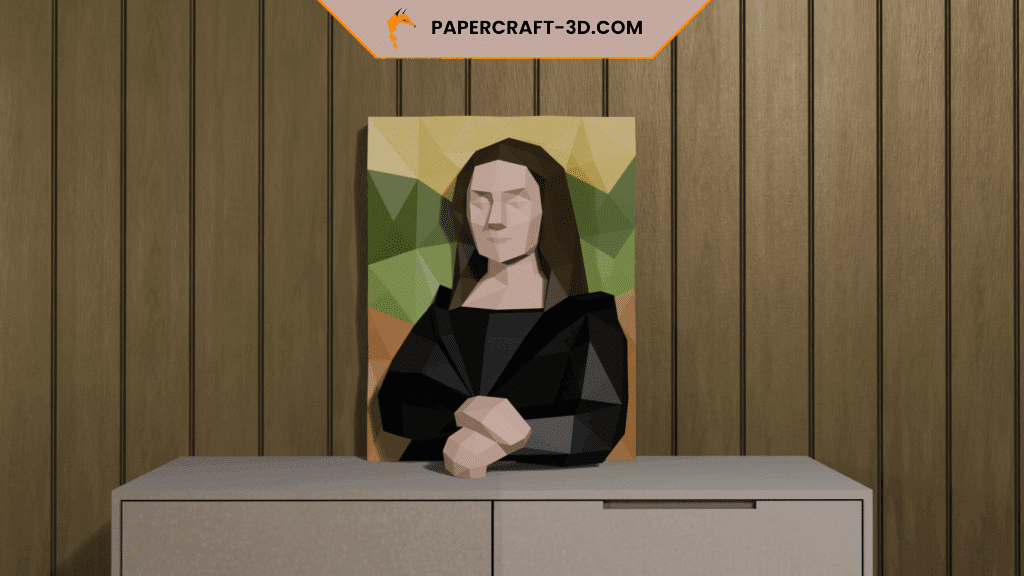 Papercraft de la Joconde en origami 3D Papercraft de la Joconde en origami 3D