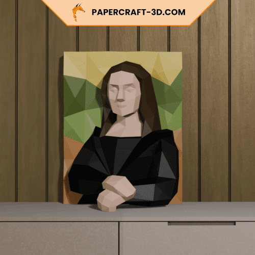 Tableau mural Mona Lisa en Papercraft 3D
