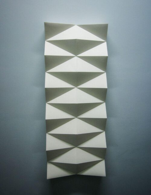 Papercraft 3D sculpture rhombus