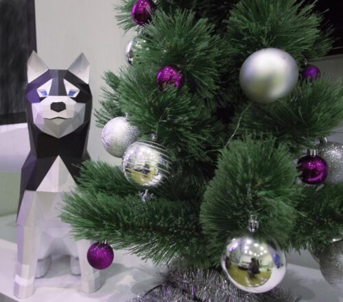 Husky en papercraft 3D