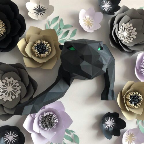 Panthère en papercraft 3D