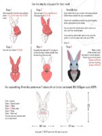 Lapin en costume en papercraft 3D