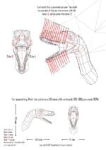 Raptor en papercraft 3D