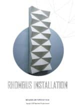 Papercraft 3D sculpture rhombus
