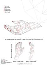 Sculpture main droite en papercraft 3D