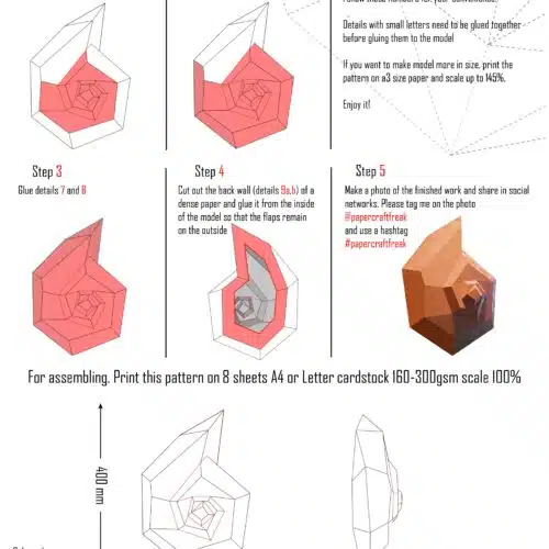Papercraft 3D coquillage SHELL#2