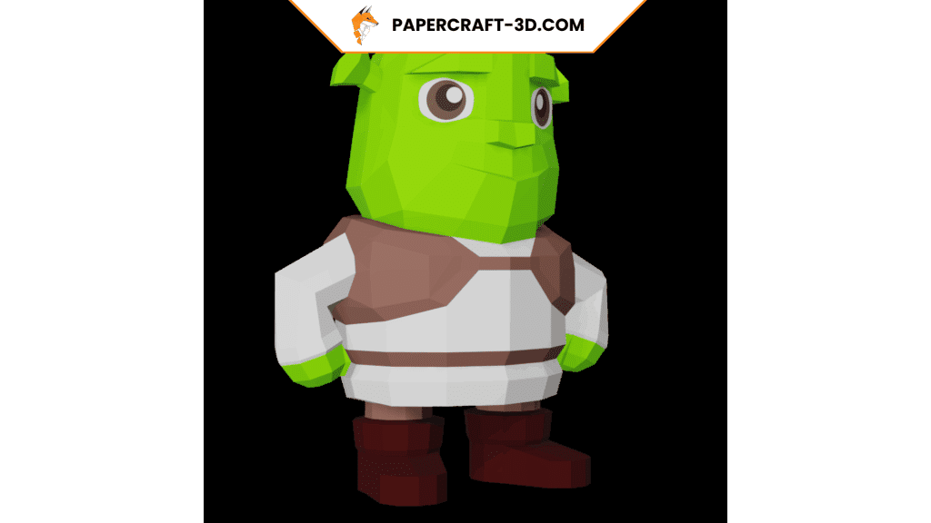 Papercraft d'ogre vert en origami 3D Papercraft d'ogre vert en origami 3D
