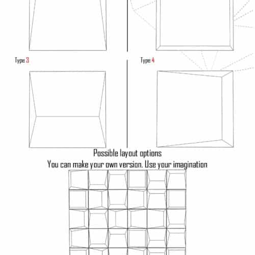 Papercraft 3D géométrique en PDF