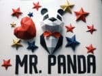 Panda en costume en papercraft 3D