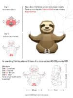 Paresseux yoga en papercraft 3D