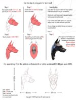 Tête de doberman en papercraft 3D