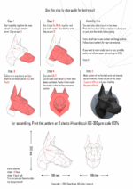Papercraft eines Dobermanns in Origami 3D Papercraft eines Dobermanns in Origami 3D