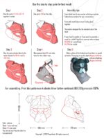 Masque chien papercraft 3D Masque chien papercraft 3D