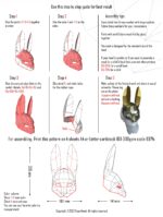 Masque lapin 3D en papercraft