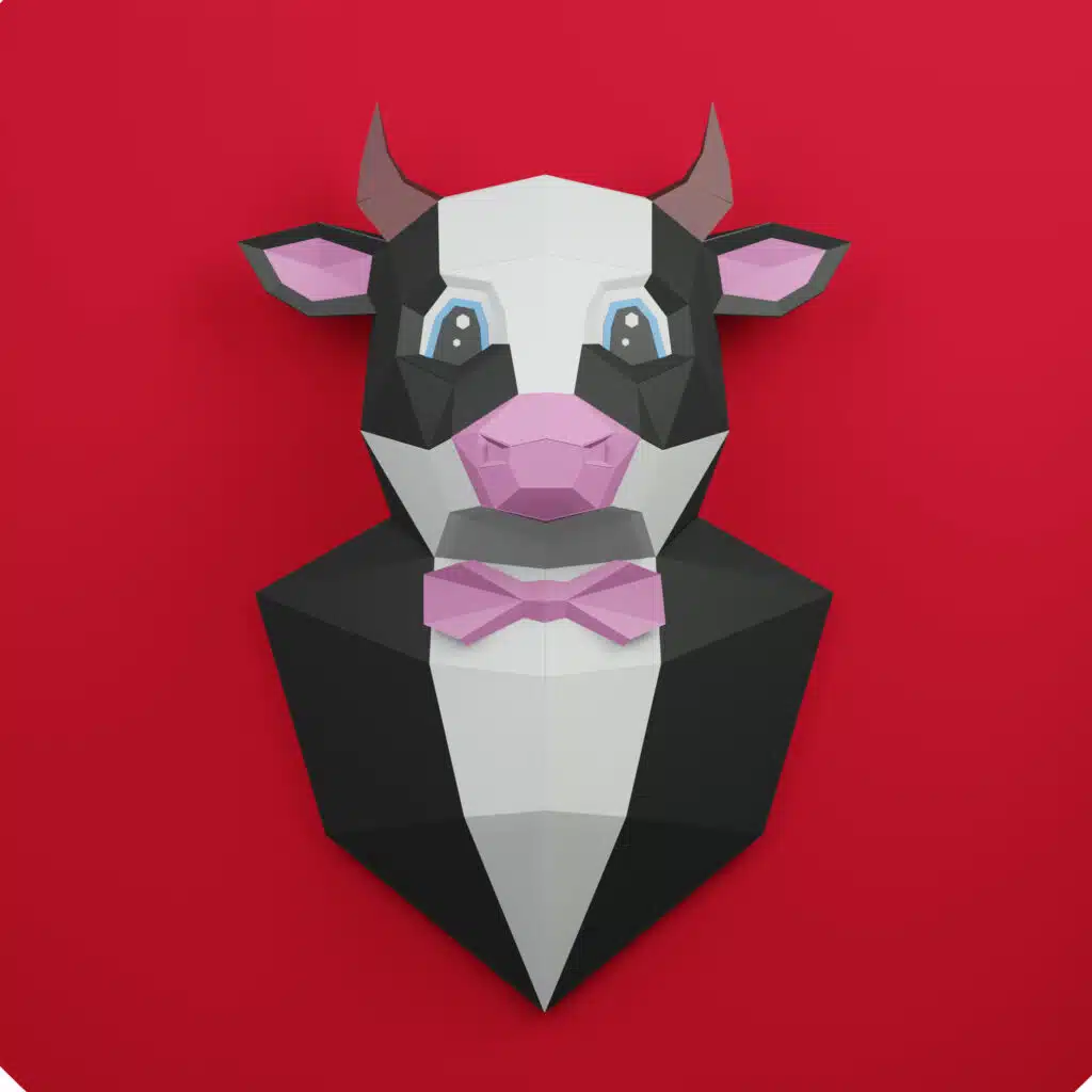 Taureau en costume papercraft 3D