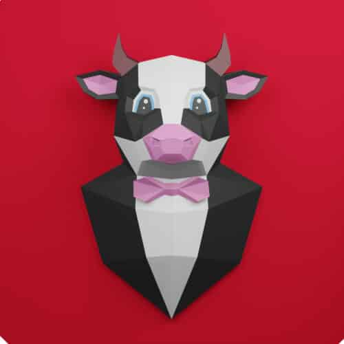 Taureau en costume papercraft 3D