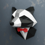 Raton laveur en costume papercraft 3D