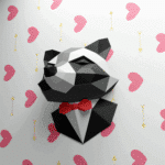 Raton laveur en costume papercraft 3D