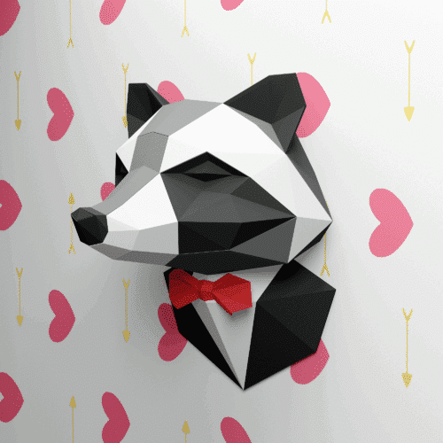Raton laveur en costume papercraft 3D