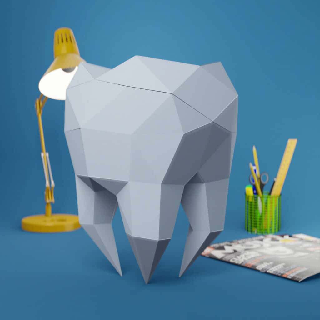 Molaire en papercraft 3D