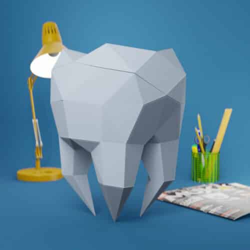 Molaire en papercraft 3D