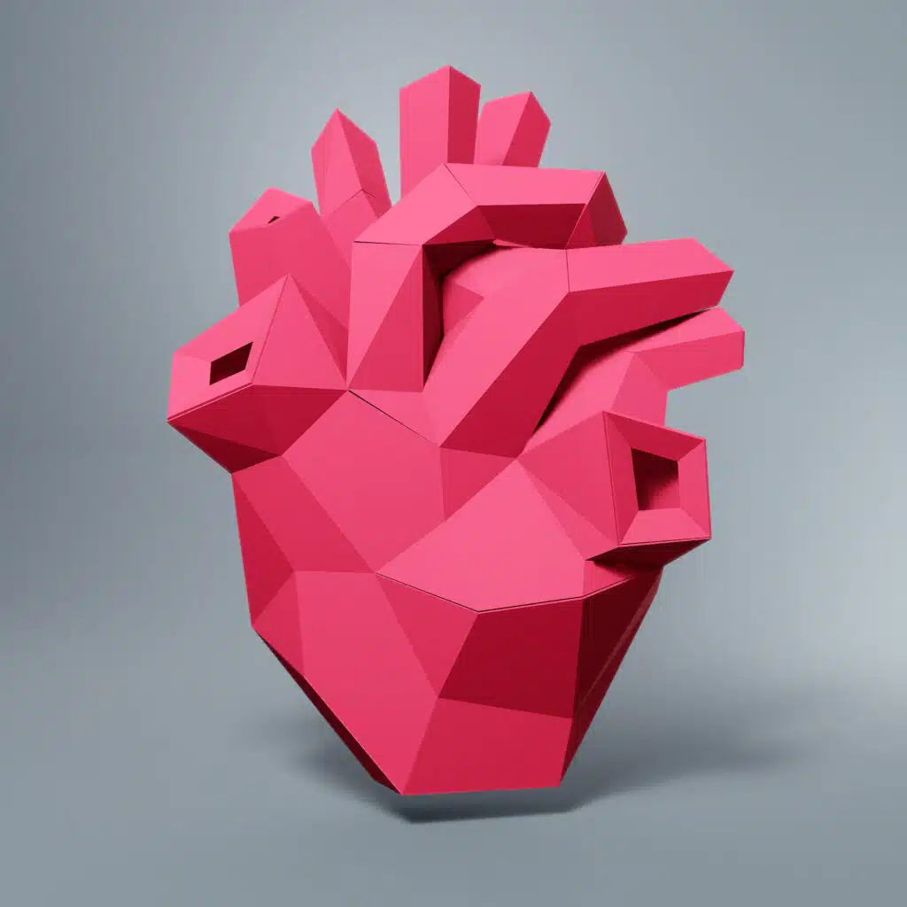 Papercraft de cœur anatomique en origami 3D