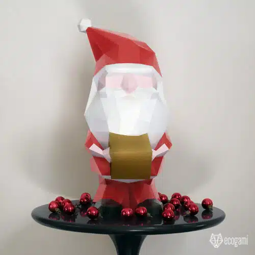 Papercraft papa Noël en origami