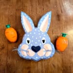Papercraft boîte en papier en forme de lapin pour Pâques