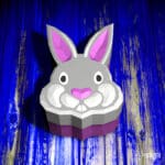 Papercraft boîte en papier en forme de lapin pour Pâques