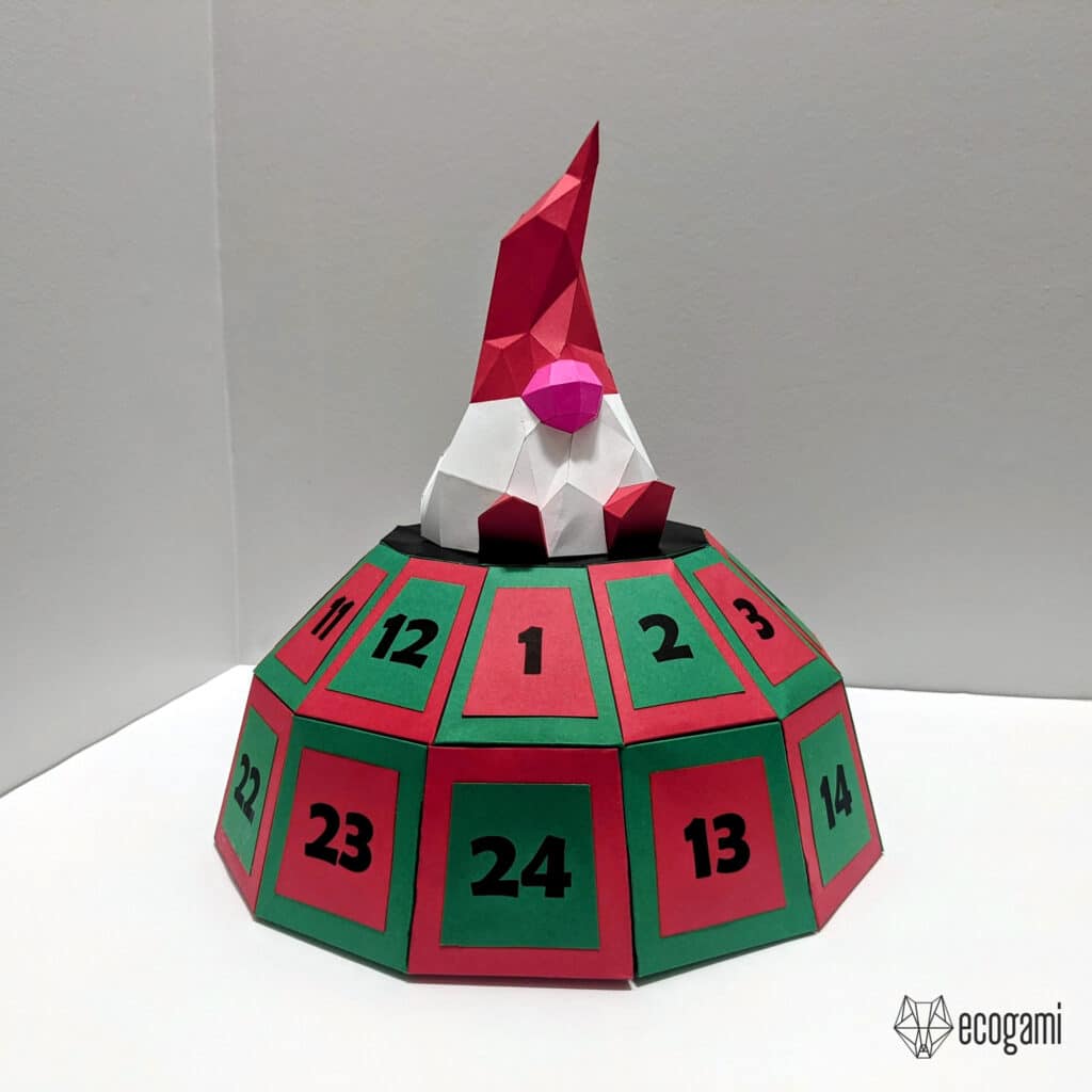 Papercraft calendrier de l’avent en origami