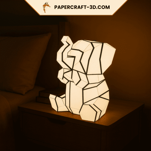 Veilleuse crystal en papercraft 3D