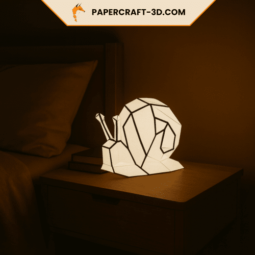 Veilleuse escargot en papercraft 3D