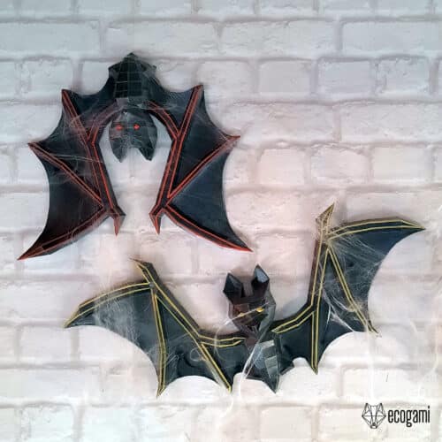 Papercraft de chauves-souris en origami