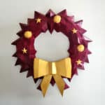 Papercraft couronne de Noël en origami