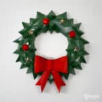Papercraft couronne de Noël en origami