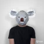 Papercraft masque de koala en origami