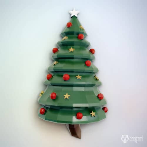 Papercraft arbre de Noël en origami