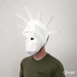Papercraft masque de la statue de la liberté en origami