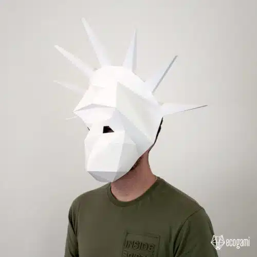 Papercraft masque de la statue de la liberté en origami