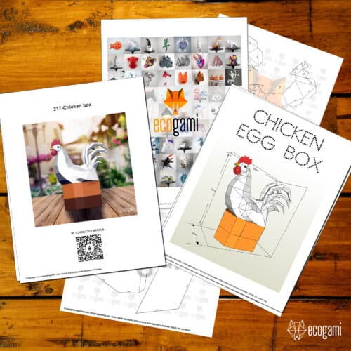 Papercraft boîte pour oeufs de Pâques en forme de poule