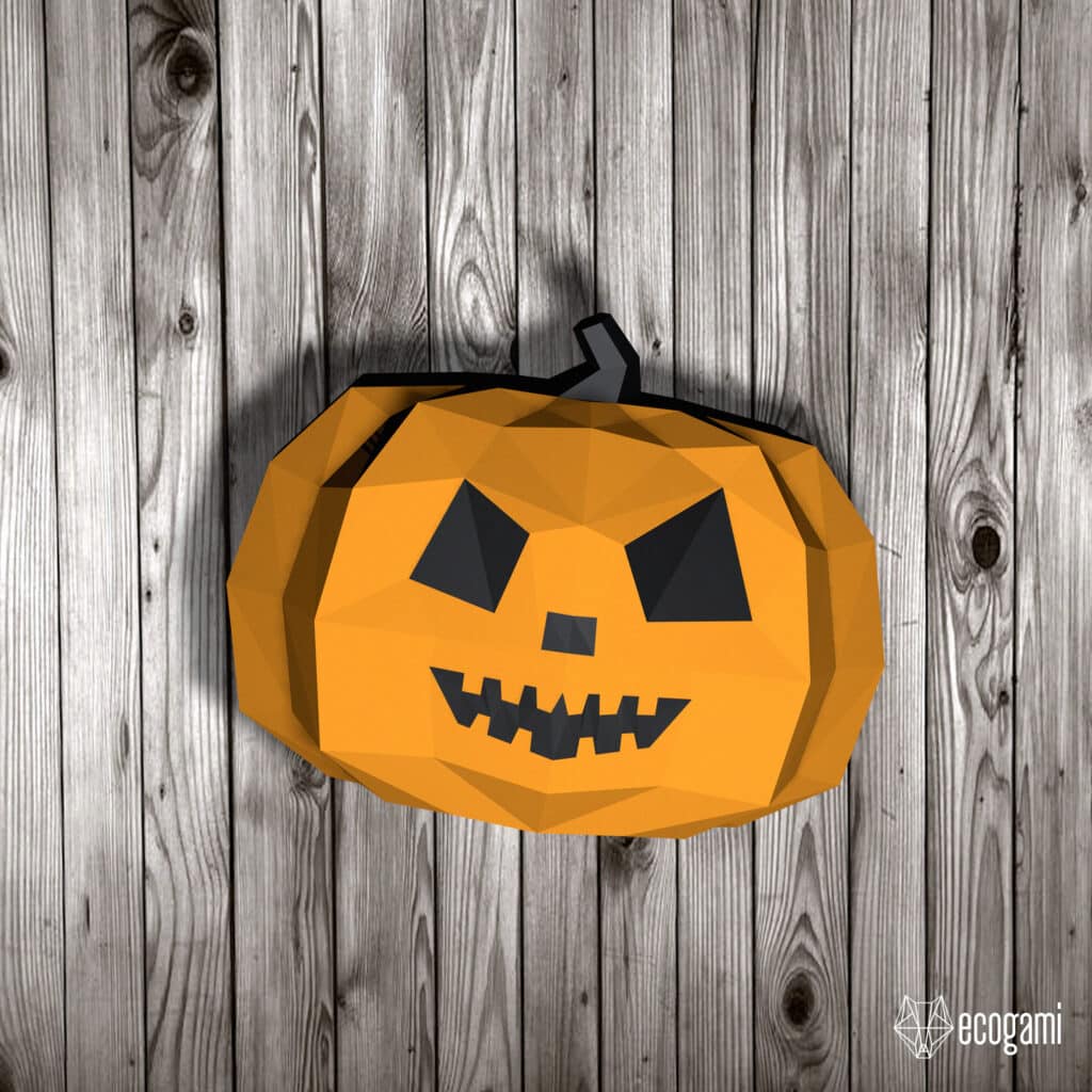 Papercraft de boîte en forme de citrouille pour Halloween