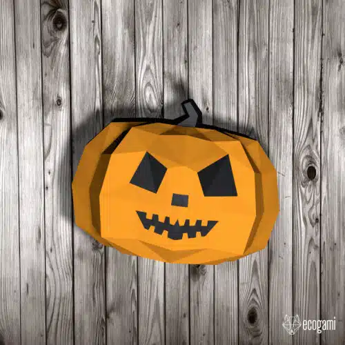 Papercraft de boîte en forme de citrouille pour Halloween