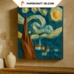 La Nuit étoilée – Tableau papercraft 3D inspiré de Van Gogh La Nuit étoilée – Tableau papercraft 3D inspiré de Van Gogh