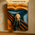 The scream – Tableau papercraft 3D inspiré de Munch The scream – Tableau papercraft 3D inspiré de Munch