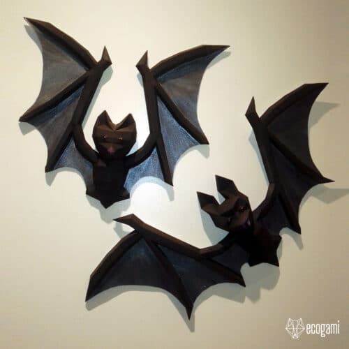 Papercraft de chauves-souris en origami